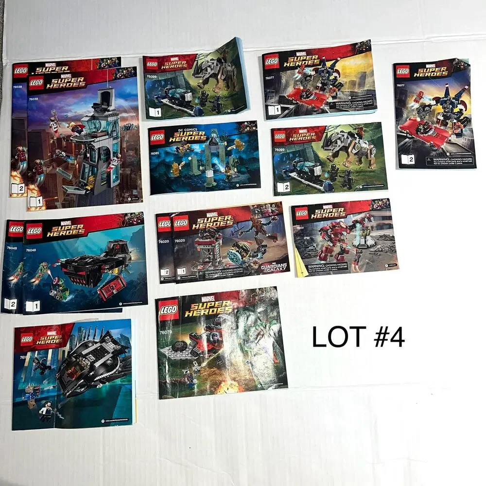LOT of LEGO Super Heroes Instruction Manuals ONLY (no legos) Lot #4